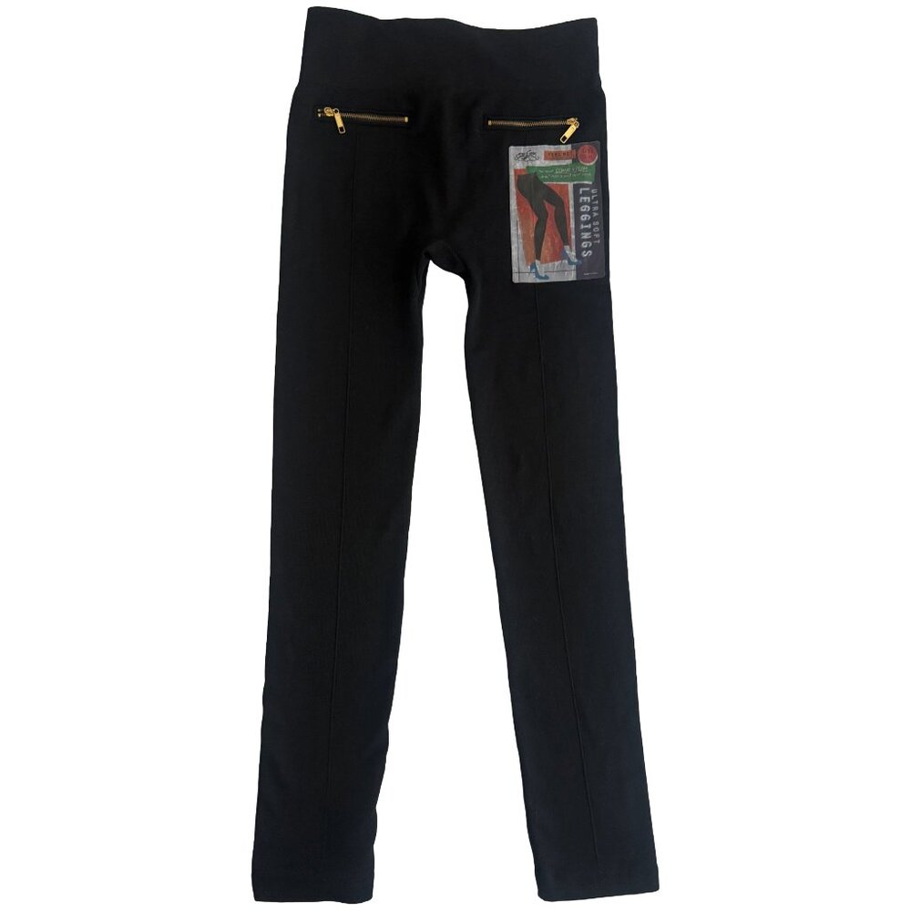 Black High-Waist Zip Pocket‎ Girls Leggings L/XL(12/18)